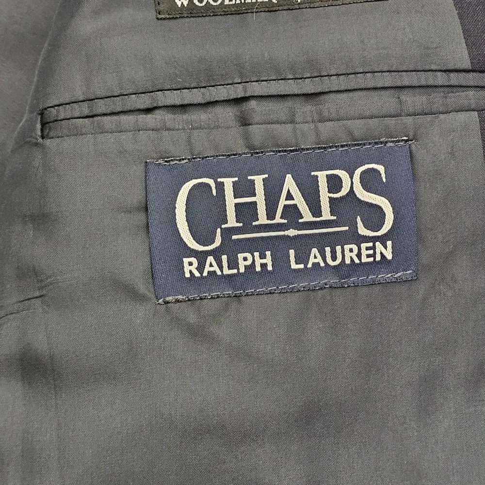 Chaps Ralph‎ Lauren Blazer Mens 42L Navy Blue Wool Gold Crest Buttons Preppy Ivy